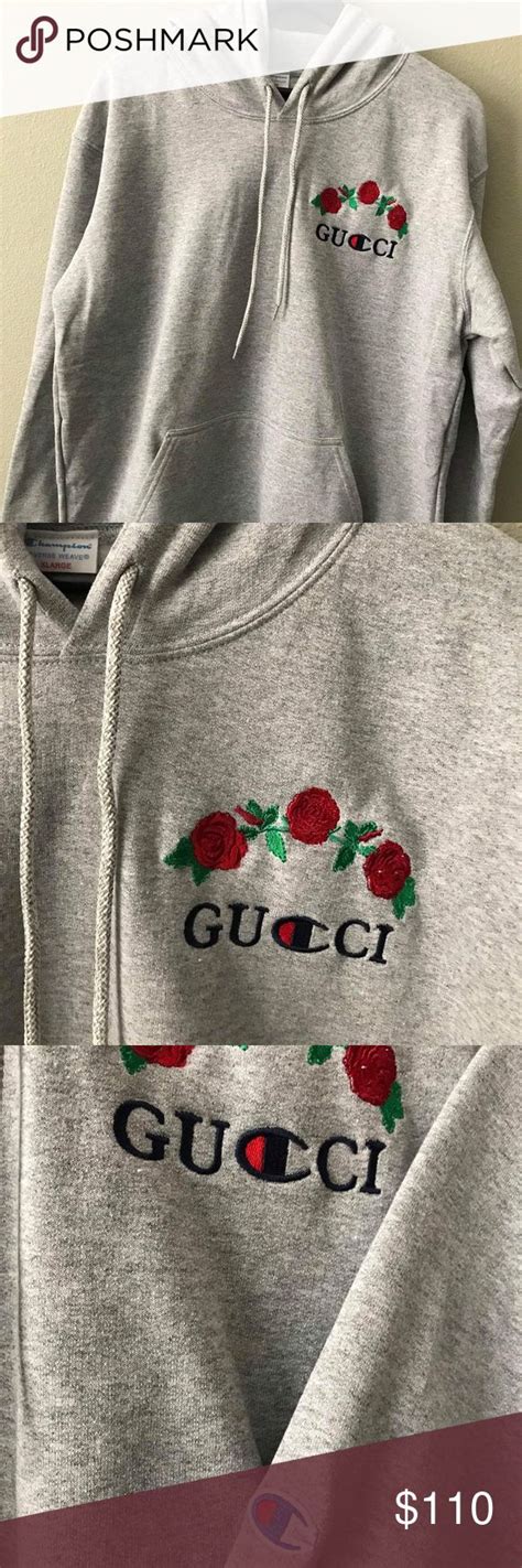 ava nirui gucci x champion bootleg hoodie|Champion x Gucci custom hoodie by Ava Nirui .